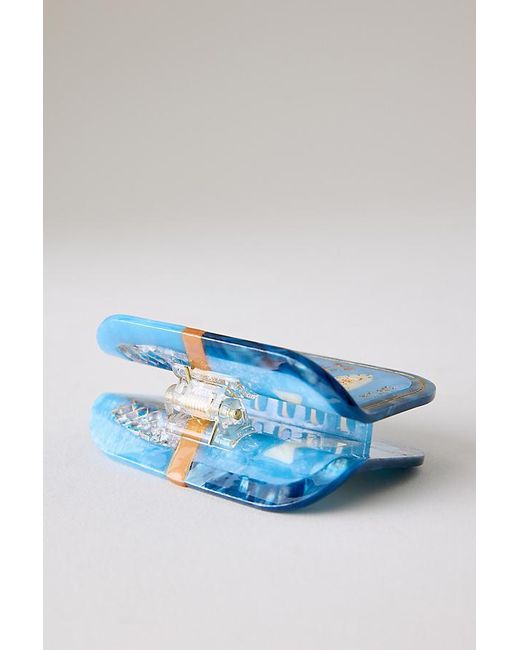 Solar Eclipse Blue Handpainted Sardines Hair Claw Clip