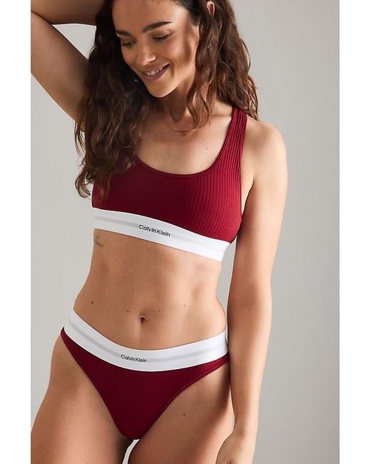 Calvin Klein Red Cotton Bikini Briefs