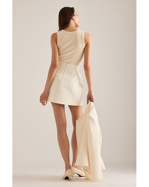 Odd Muse Natural Structured Mini Skirt