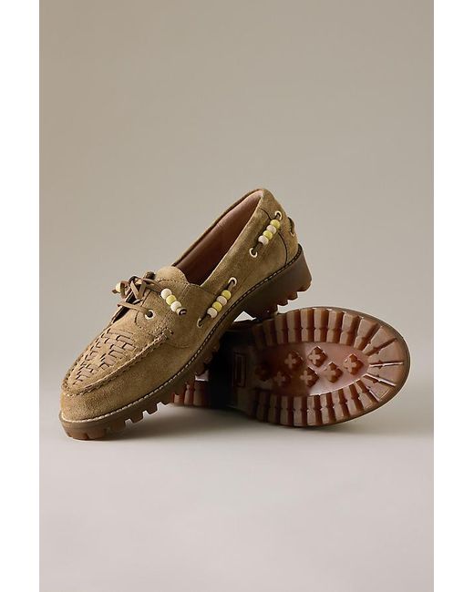 Bronx Natural Sienna Suede Boat Shoes