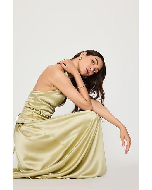 Mare Mare Green Sloane Halter Maxi Dress