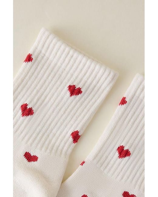 Anthropologie Natural Icon Heart Socks