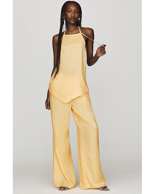 Maeve Natural Silky Halter Top
