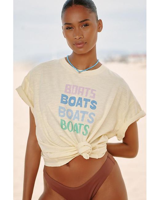Celandine Metallic Boxy Crew-Neck T-Shirt