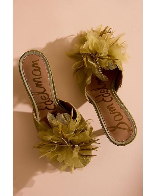Sam Edelman Natural Jace Embellished Mule Heels