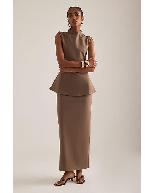 Odd Muse Natural Slim Maxi Skirt