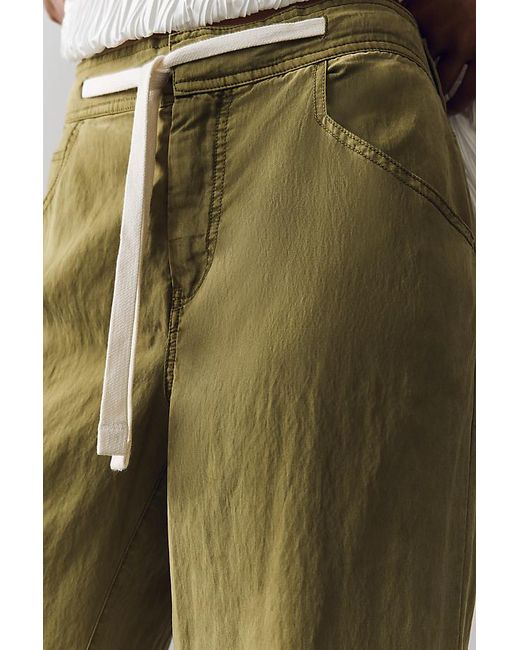 Pilcro Green Relaxed Flare Trousers