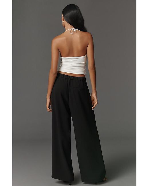Maeve Black The Avery Wide-Leg Pleated Trousers By