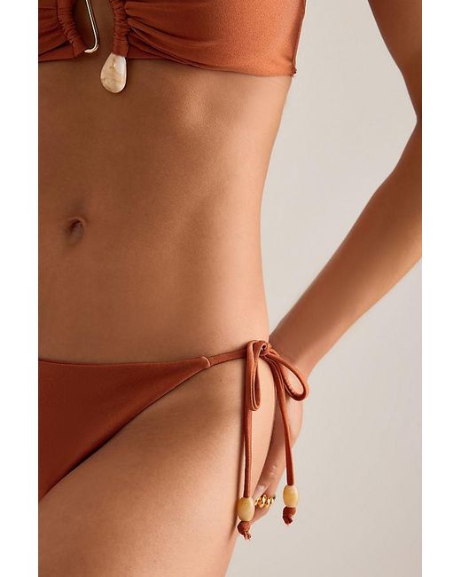 Bardot Brown Blakey Tie-Side Bikini Bottoms