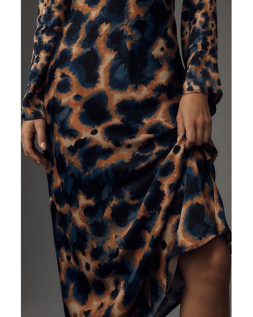 Long sleeve slip dress cheap