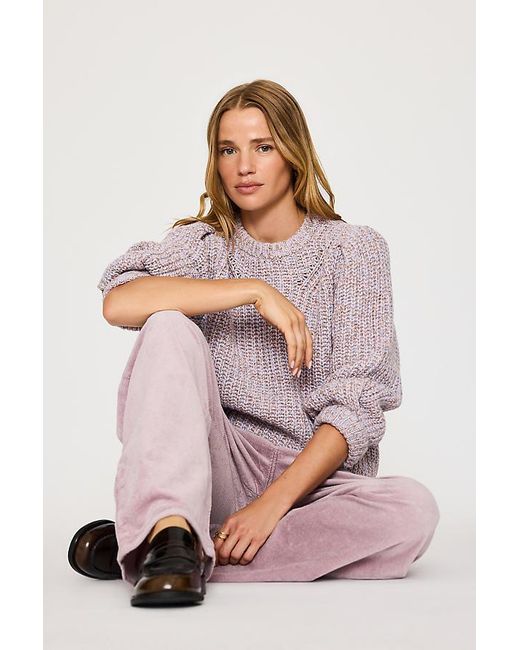 Pilcro Pink The Kayden Cord Mid-Rise Barrel Trousers By
