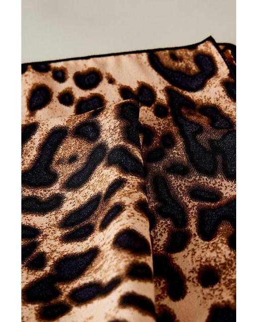 Anthropologie Metallic Leopard Print Head Scarf