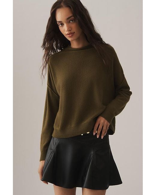Pilcro Green Alani Cashmere Mock Neck Jumper
