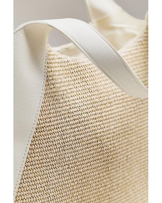 By Anthropologie Natural The Sonia Raffia Slouchy Tote Bag