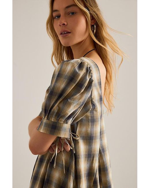 Damson Madder Multicolor Sabrina Check Mini Dress