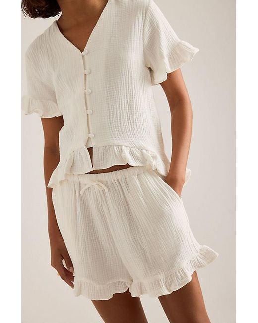 Meeka White Remi Pyjama Shorts