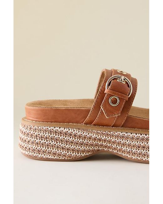 Kelsi Dagger Brooklyn Brown Penny Platform Sandals