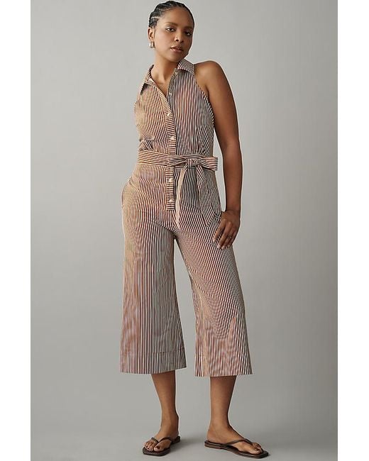 Maeve Multicolor Sleeveless Crop Jumpsuit