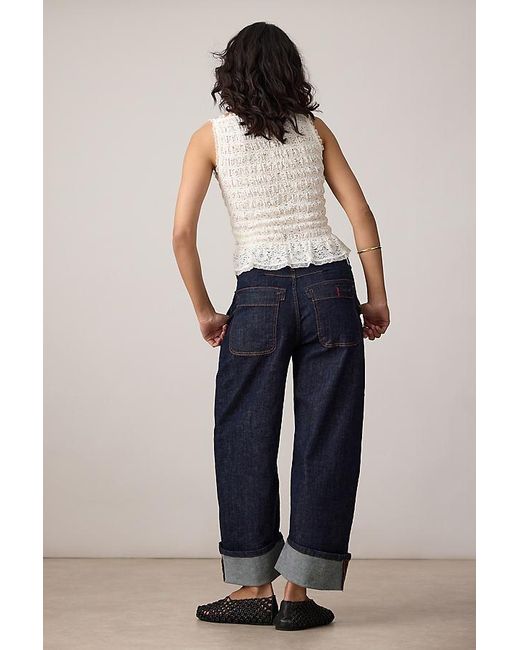 Pilcro Blue The Kayden Carpenter Barrel Jeans By