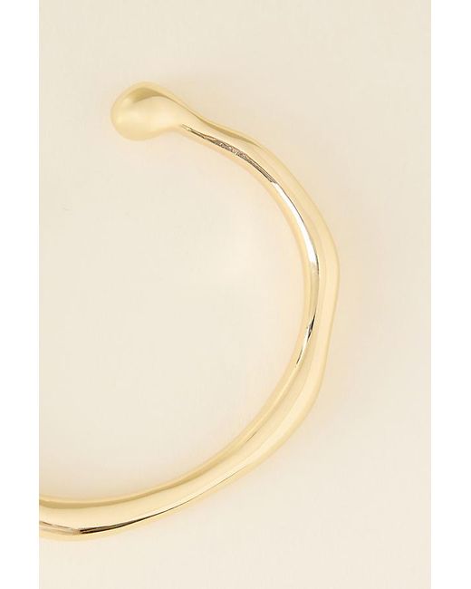 By Anthropologie Natural Hammered Cuff Bracelet