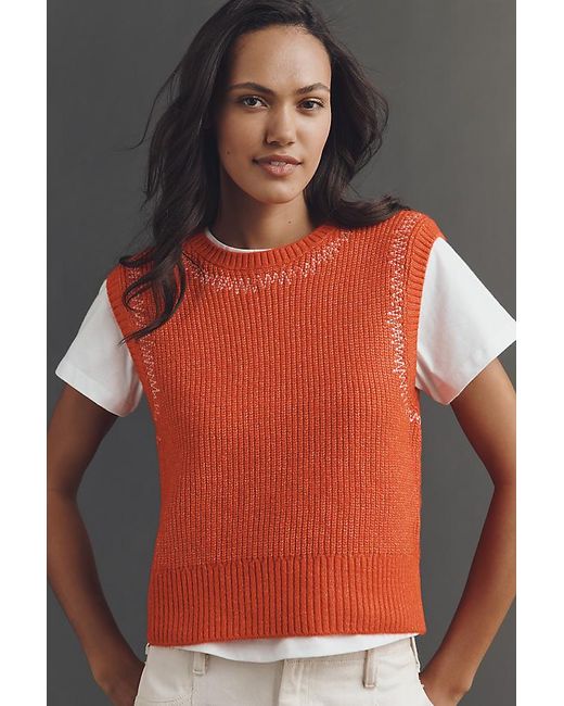Pilcro Gray Twofer Zig-Zag Sweater Vest