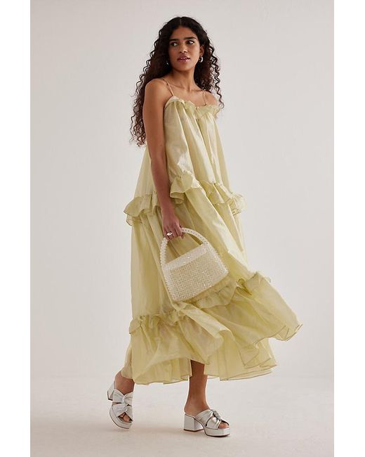 Nova frill top wrap maxi dress