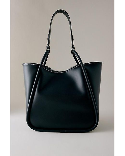 Charles & Keith Black Tubular Slouchy Tote Bag