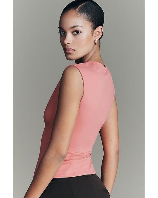 Maeve Pink Shirred Corset Top