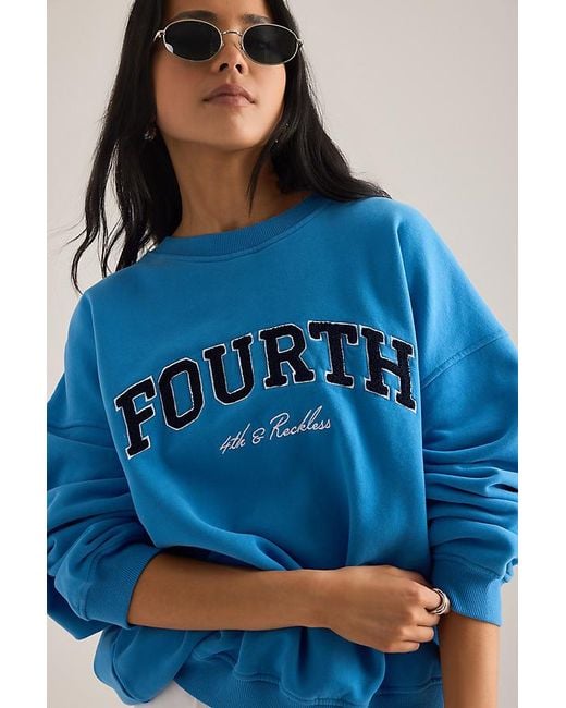 4th & Reckless Blue Leon Oversized Sweatshirt