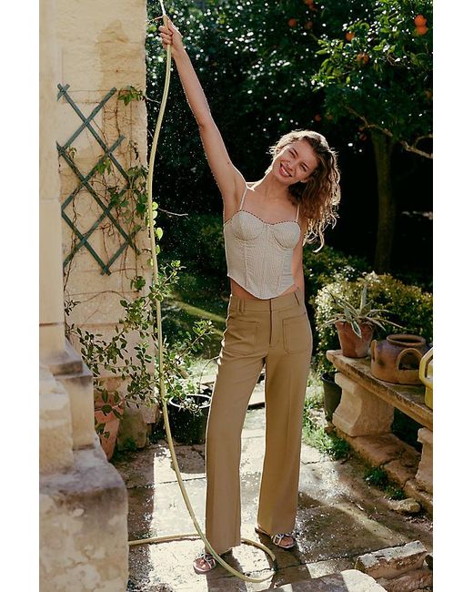 Maeve Gray Jude Wide-Leg Trousers