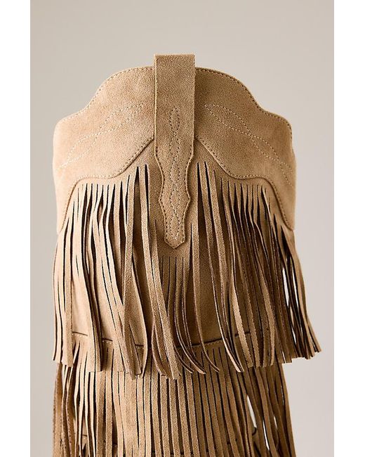 Matisse Natural Saloon Fringe Boots