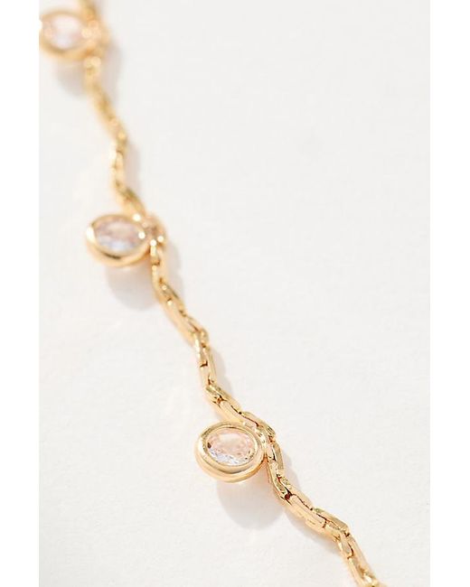 By Anthropologie White Delicate Crystal Necklace
