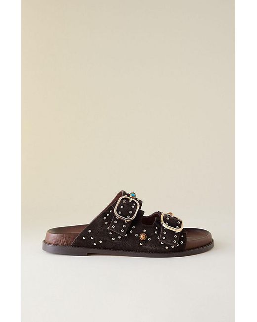 Bibi Lou Brown Linder Slide Sandals