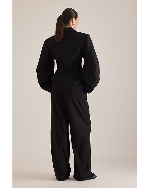 Gestuz Black Zitta Zip-Front Blazer