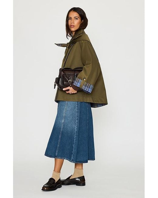 Damson Madder Blue Jerry Reversible Crop Trench Coat