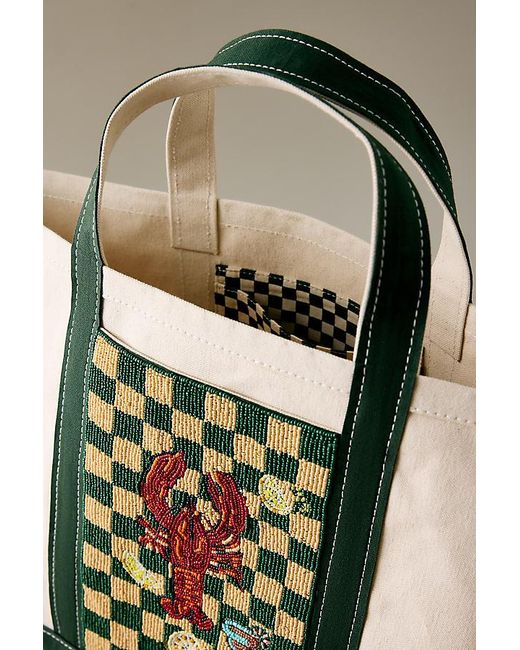 By Anthropologie Multicolor The Hartley Large Canvas Tote Bag