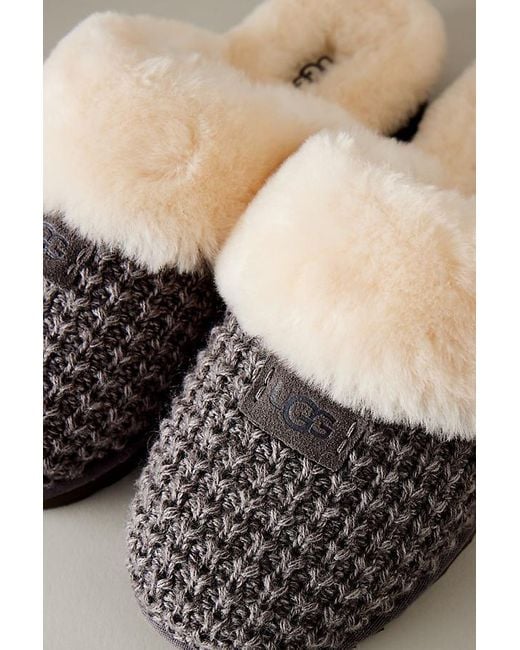 Ugg Gray Cosy Knitted Sheepskin Slippers