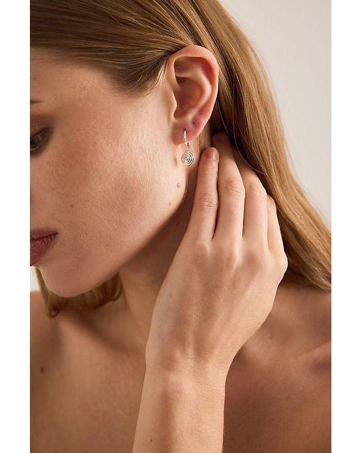 Rachel Jackson Natural Sterling Evolve Cone Huggie Hoop Earrings