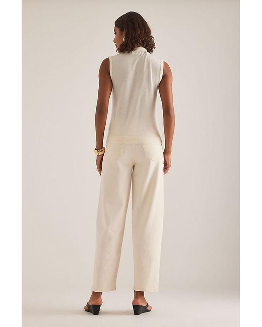 SELECTED Natural Thea Sleeveless Roll-Neck Wool Top