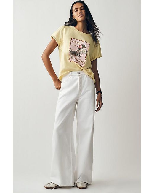Maeve Yellow Nikki Ackerman Caitlin Boxy T-Shirt By