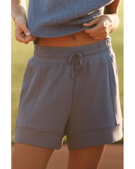 Varley Blue Atrium High-Rise Shorts
