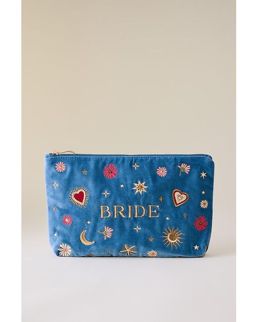 Elizabeth Scarlett Green Bride Embroidered Pouch