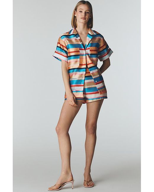 Maeve Blue Stripe Shorts