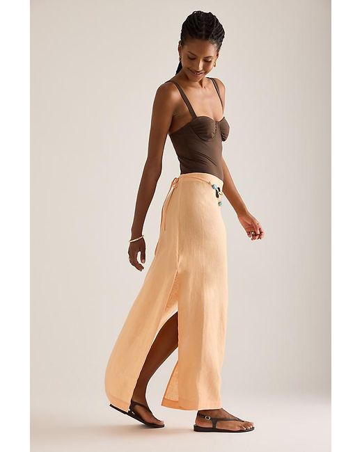 Jets by Jessika Allen Natural Linen Maxi Skirt