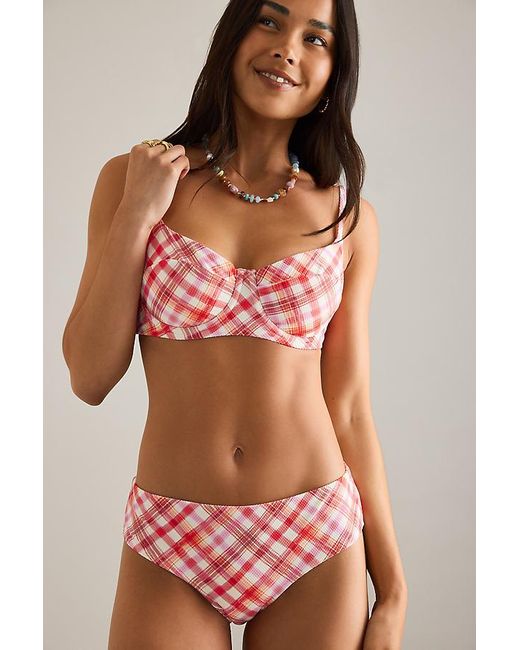 Sea Level Red Somerset Mid Bikini Bottoms