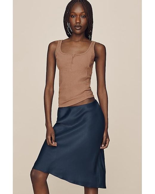 Maeve Natural Square-Neck Tank Top