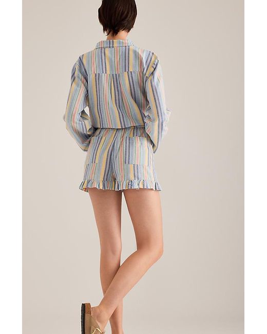 Damson Madder Gray Florie Frill Shorts