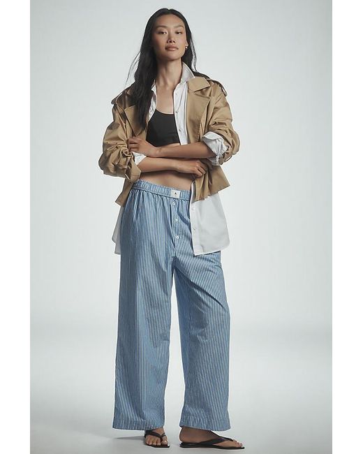 By Anthropologie Blue The Wren Boxer Trousers