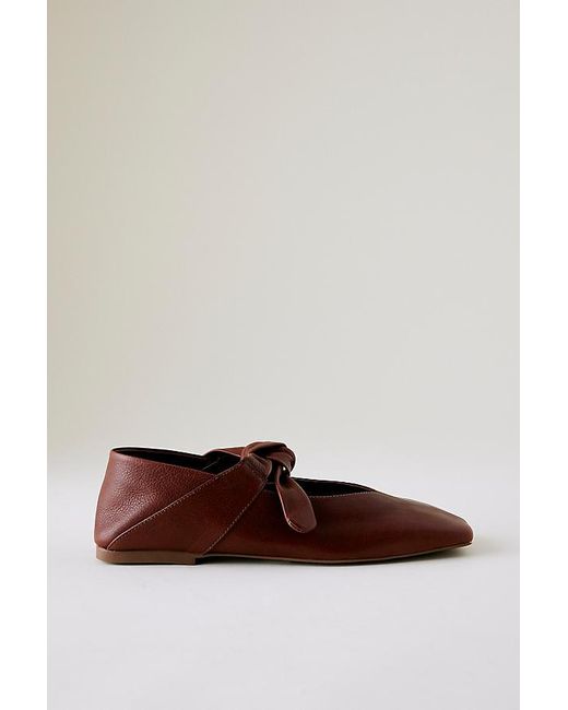 Vicenza Brown Bow Mary Jane Flats