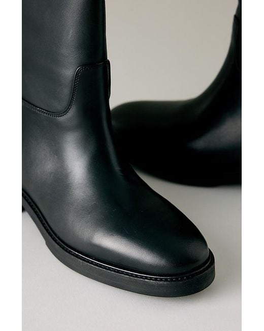 Flattered Black Florentine Leather Tall Boots